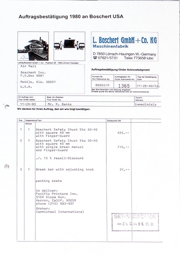 Auftragbestätigung